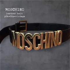 本革【MOSCHINO】イタリア製 y2k vintage ベルト