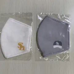 ホークス　大人用マスク　2枚セット 小学校高学年〜の給食用マスクにも…のサムネイル