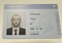 TWICE Formula of Love: O+T=<3 IDカードジョンヨン