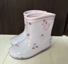 新品☆apres les cours レインシューズ　長靴チェリー柄14cm