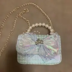 ホログラムショルダーバッグ リボン付き