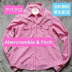 Abercrombie & Fitch ピンク チェックシャツ L　アバクロ