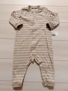 UNIQLO ユニクロ 長袖 ロンパース　カバーオール ボーダー ベビー