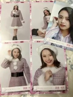 櫻坂46 遠藤光莉 2022年クリスマスサンタ衣装 生写真 4種コン　プラス一枚