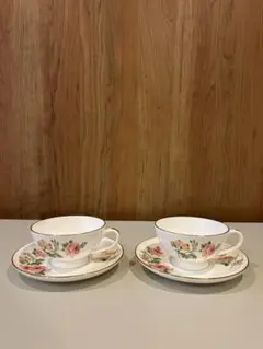廃盤品　ローラアシュレイ　アンジェリカ　ティーセット 9点セット　新品未使用 美品】♡ローラアシュレイ アンジェリカ 花柄 ティーカップソーサー2客