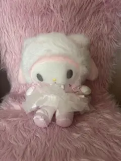 ハローキティ ダイヤモンドぬいぐるみ人形 タグ付き 28cm 1999年