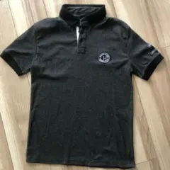 モダン・カジュアル ダークグレー ポロシャツ　韓国　ゴルフ