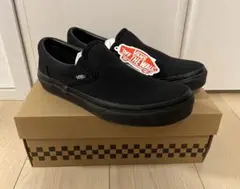 ほぼ未使用 VANS V98CLA ヴァンズ スリッポン ブラック 25.5