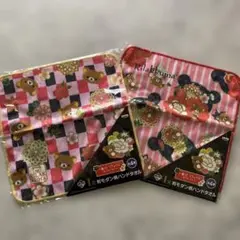 リラックマ　和モダン柄ハンドタオル　2枚セット