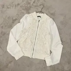 INGNI 잉 전후 레이스 전환 시어 소매 블루존 화이트 M