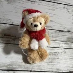 【レア】ダッフィー　クリスマス　ぬいぐるみバッジ　ディズニーベア