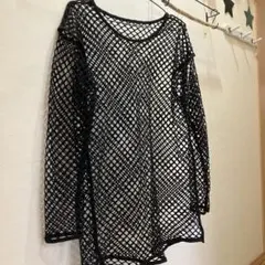WEGO メッシュ ロングスリーブ トップス ブラックのサムネイル