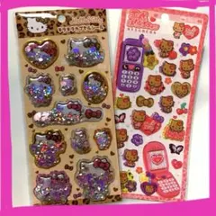 【国内正規品】ハローキティキラキラカプセルシール&平成はっぴーフォン日焼けギャル
