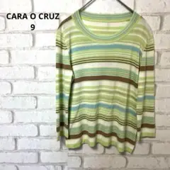 CARA O CRUZ 長袖　カットソー　ボーダー　コットン　薄手　9