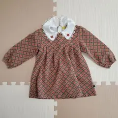 moimoln【花柄襟付きワンピース】モイモルン 100サイズ 美品 古着