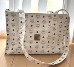 MCM ホワイト トートバッグ