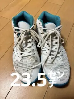 ASICS バスケットボールシューズ ホワイト/ターコイズ　23.5㎝