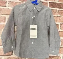OCHENTA 長袖シャツ 110 グレ　【新品未使用品タグ付き】キッズシャツ