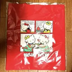 ハローキティ ハッピーくじ C賞　トートバッグ　赤　Happyくじ 50周年