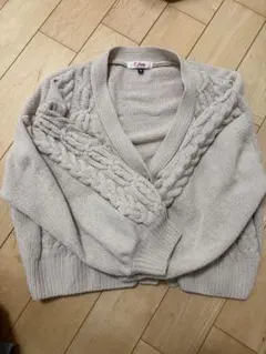 Finklatte ケーブル編みカーディガン Mサイズ ベージュ