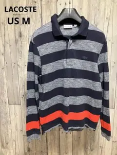 LACOSTE ストライプ 長袖ポロシャツ ラコステ