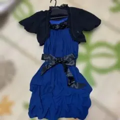 パーティドレス　レディース　ネイビー　9号