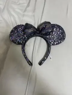 ディズニーカチューシャスパンコール黒 紫