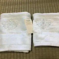 ホワイトタオルセット 2枚 日本製 フェイスタオルとハンドタオルのセットです。