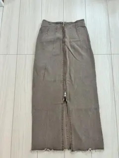 ANAPフロントジップ タイトスカート ブラウンのサムネイル