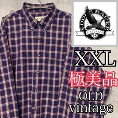 極美品　vintage エディバウアー　ボタンダウンシャツ　グラフチェック