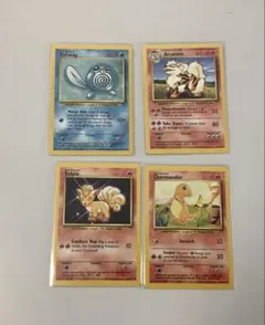 ポケモンカード 旧裏面 4枚セット英語版初代　未使用のサムネイル