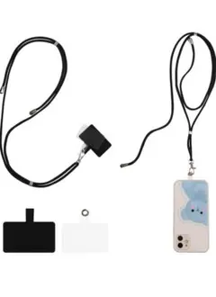 ✨ネックストラップ スマホストラップ 携帯ストラップ ブラック 黒