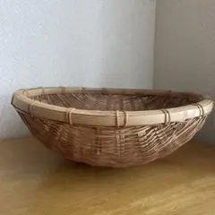 値下げ！竹製 円形 盛りかご ざる