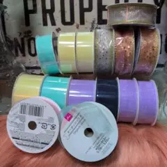 【新品が多い】リボンセット 多色 グリッター 星柄他