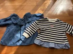 女の子　ロンティ　カットソー　90cm