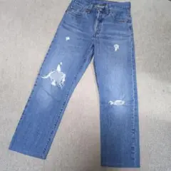 リーバイス Levi's 501 ストレートデニム ダメージ W24