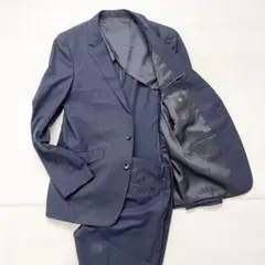 SUIT SELECT スーツ セットアップ 上下　ネイビー 背抜き　A6　L