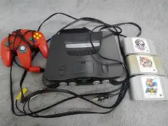 Nintendoニンテンドー64 本体 一式 セット ソフト3点