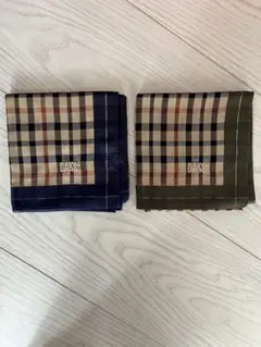 DAKS チェック柄ハンカチ 2枚セット