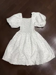 フラワープリント 半袖ワンピース 140