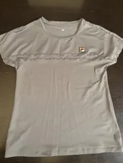 FILA フリル装飾 グレー Tシャツ