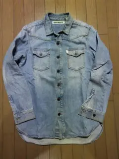 Off-White デニムジャケット デニムシャツ ダメージデニム Off-White デニムジャケット デニムシャツ ダメージデニム