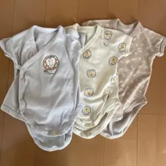 ユニクロ ベビー肌着 前開きロンパース60cm 3枚セット