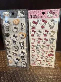 キティ　もちもちマシュマロシール　４サイズステッカー　２点セット
