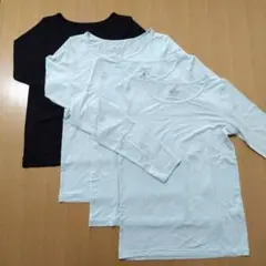 【送料込み】ユニクロ　キッズヒートテックUネックTシャツ9分袖 4点セット130