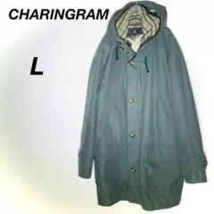 チャリングラム 【L】 アウター ジャケット グレー フード　チェック　２WAY