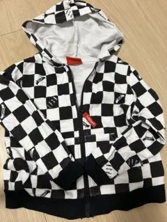 Lapsen チェック柄フード付きパーカー はおり 110