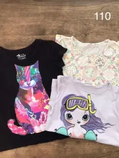 値下げ　女の子　Tシャツ　3枚セット　110