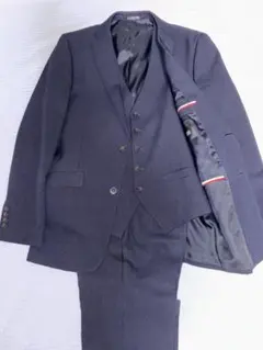 【王道ネイビー】スーツセレクト 3ピース A6 ベスト付 ビジネス フォーマル