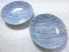 超軽量磁器 カル：エクレシリーズ 深皿（波十草）２枚 和洋中 レンジ・食洗機OKのサムネイル